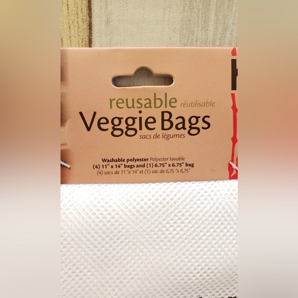 Natural Home Brands Reusable Veggie Bags with Drawstrings (Pack of 5) - Picture 4 of 6